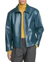 Sandro Leather Jacket In Multi