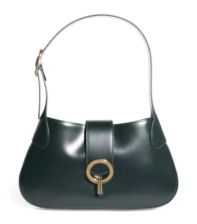 Sandro Leather Janet Shoulder Bag In Green