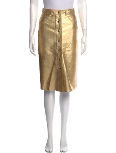 Pre-owned Sandro Leather Knee-length Skirt