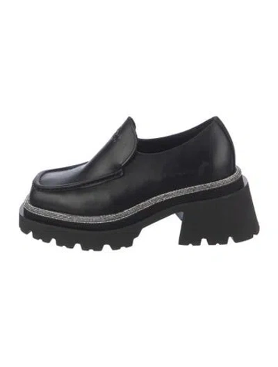Pre-owned Sandro Leather Loafers In Blue
