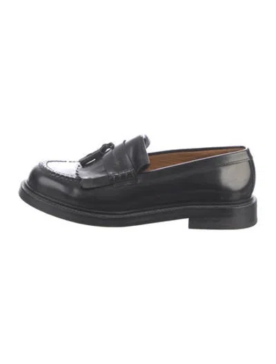 Pre-owned Sandro Leather Loafers In Blue