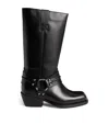 SANDRO SANDRO LEATHER MOTORCYLE BOOTS