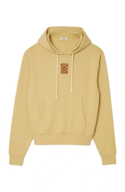 SANDRO SANDRO LEATHER PATCH SWEATSHIRT