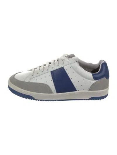 Pre-owned Sandro Leather Printed Sneakers In White