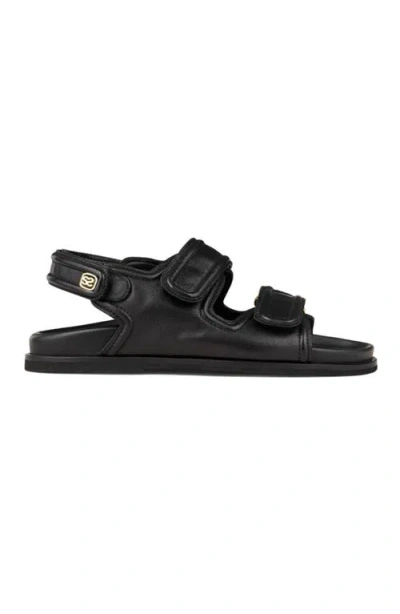 Sandro Leather Sandals In Black