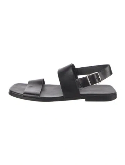 Pre-owned Sandro Leather Sandals In Black