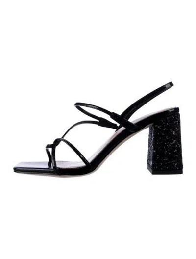 Pre-owned Sandro Leather Sandals In Black