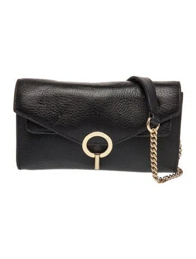 Pre-owned Sandro Leather Shoulder Bag In Black