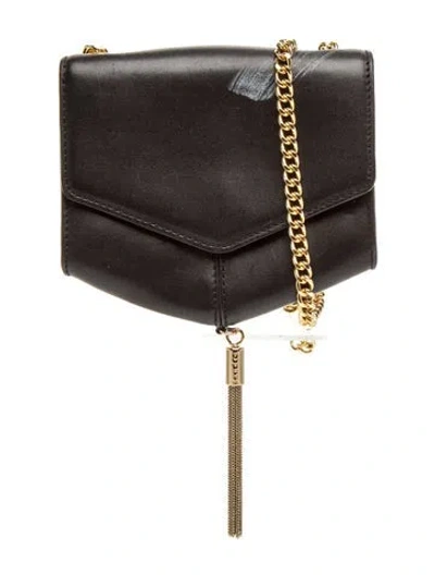 Pre-owned Sandro Leather Shoulder Bag In Black