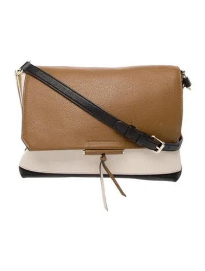 Pre-owned Sandro Leather Shoulder Bag In Brown
