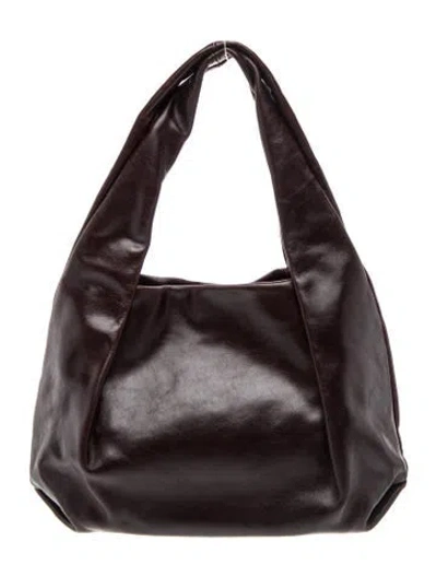 Pre-owned Sandro Leather Shoulder Bag In Brown