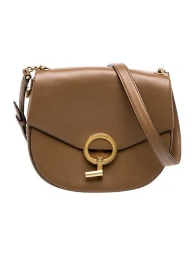 Pre-owned Sandro Leather Shoulder Bag In Brown