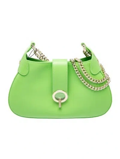 Pre-owned Sandro Leather Shoulder Bag In Green
