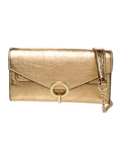 Pre-owned Sandro Leather Shoulder Bag In Neutral