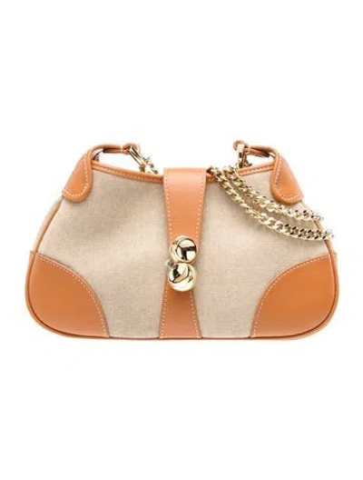 Pre-owned Sandro Leather Shoulder Bag In Neutral