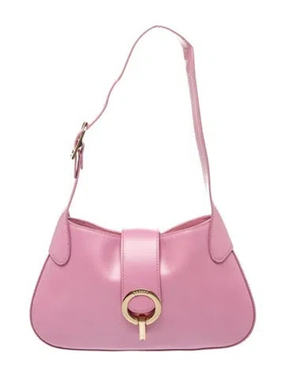 Pre-owned Sandro Leather Shoulder Bag In Pink