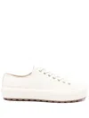 Sandro Leather Sneakers In Neutral