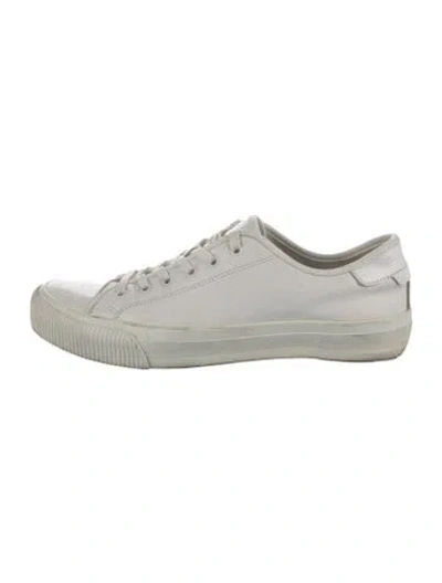 Pre-owned Sandro Leather Sneakers In White