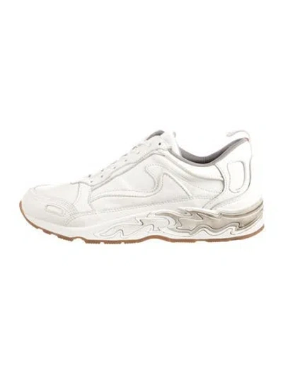 Pre-owned Sandro Leather Sneakers In White