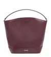 Sandro Logo-print Bucket Bag In Red