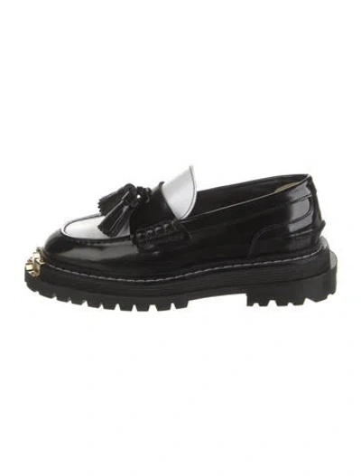 Pre-owned Sandro Leather Tassel Accents Loafers In Multi