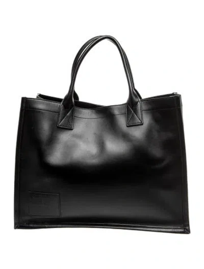 Pre-owned Sandro Leather Top Handle Bag In Black