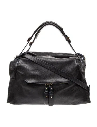 Pre-owned Sandro Leather Top Handle Bag In Black
