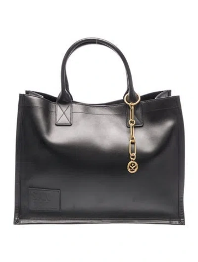 Pre-owned Sandro Leather Tote In Black