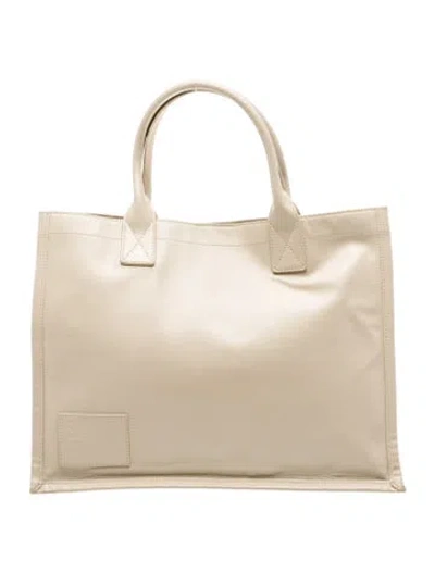 Pre-owned Sandro Leather Tote In Neutrals