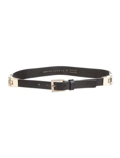 Pre-owned Sandro Leather Waist Belt In Black