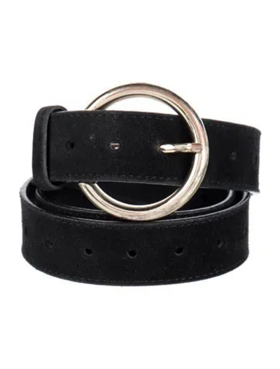 Pre-owned Sandro Leather Waist Belt In Black