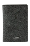 Sandro Leather Wallet In Graphites