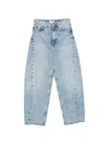 Sandro Leather-patch Jeans In Blue