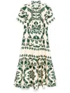 Sandro Leaves-print Maxi Dress In Neutrals