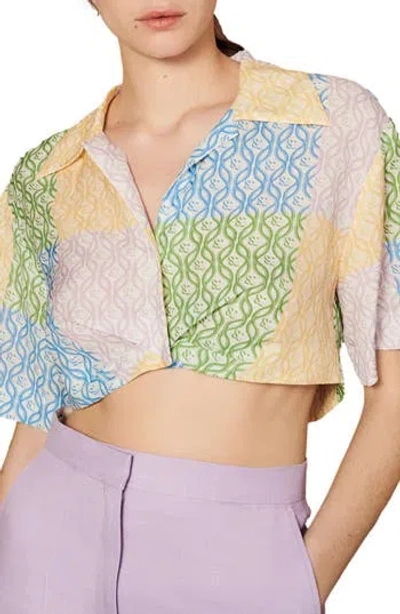 Sandro Leona Crop Top In Multi