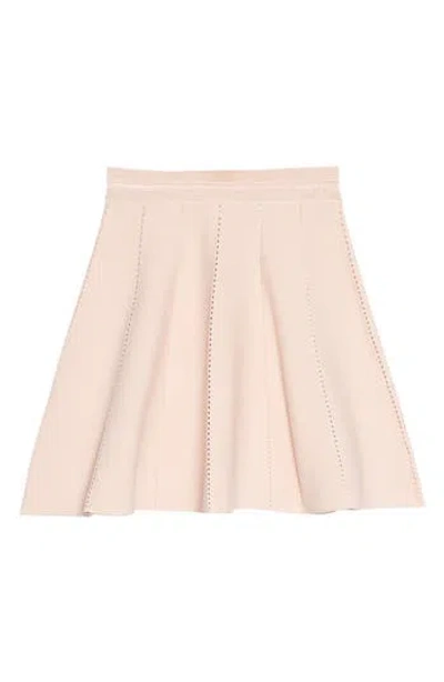 Sandro Leonie Pointelle Sweater Skirt In Pink