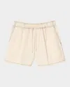 Sandro Leonor Cotton Drawstring Shorts In Sand