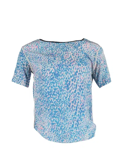 Pre-owned Sandro Leopard-print T-shirt In Blue