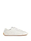 Sandro Paris Leather Light Wave Sneakers In White