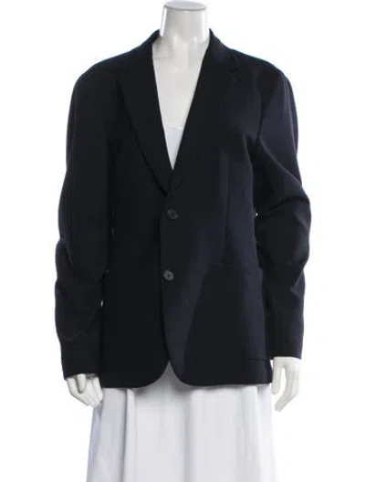 Pre-owned Sandro Linen Blazer In Blue