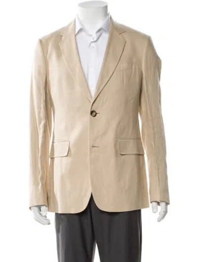 Pre-owned Sandro Linen Blazer In Neutral