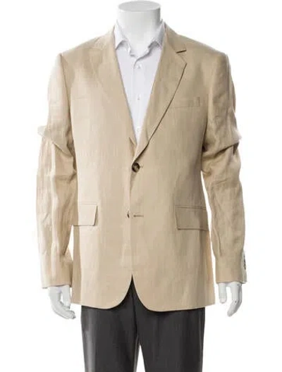 Pre-owned Sandro Linen Blazer W/ Tags In Neutral