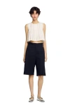 Sandro Linen Blend Bermuda Shorts In Black