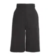 Sandro Linen Blend Bermuda Shorts In Black