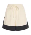Sandro Linen-blend Drawstring Shorts In Beige