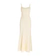 Sandro Maxi Dress With Straps In Beige