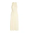 Sandro Linen-blend Maxi Dress In Yellow