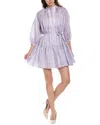 Sandro Woman Mini Dress Lilac Size 6 Linen, Polyester In Black