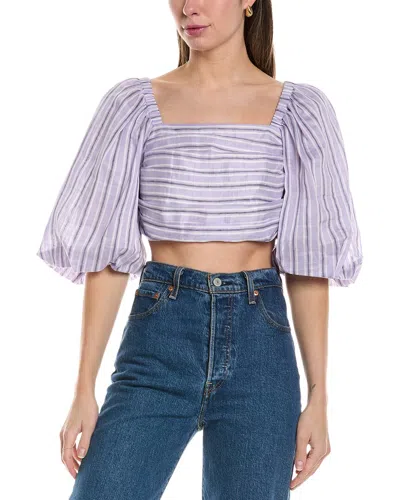 SANDRO SANDRO LINEN-BLEND TOP