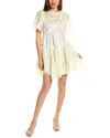 Sandro Linen-blended Midi Dress In White